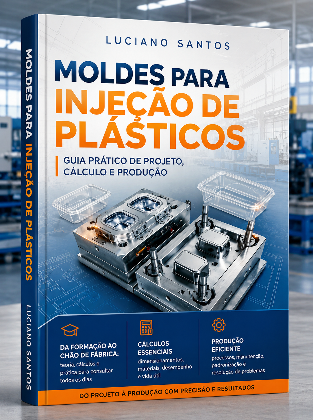 Capa do e-book Moldes para Injeção de Plásticos, de Luciano Santos